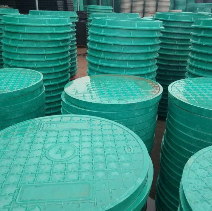 الهندسة المدنية غطاء فتحة القناة من الألياف الزجاجية مقاومة التآكل العالية،غطاء فتحة القناة الدائرية