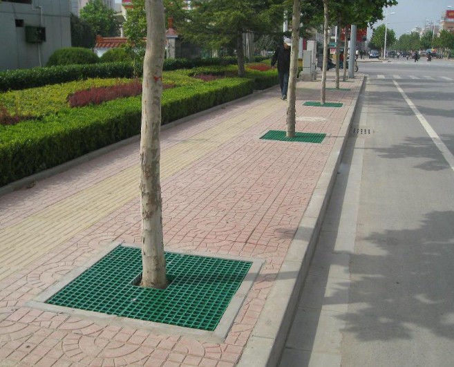 شباك FRP الأخضر لاستخدام المنصة أو الممرات والحجم واللون المخصصين